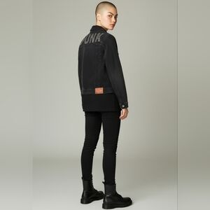 Zadig & Voltaire Black Denim Jean Jacket | Zipper & Button Closure | 4 Pockets